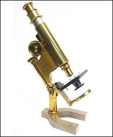 Bausch & Lomb Optical Co. The Harvard Model Microscope with inclination and rack and pinion