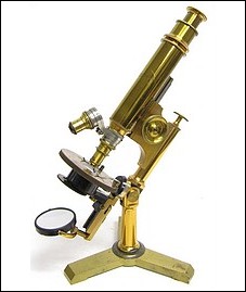 Bausch & Lomb Optical Co., Rochester NY. An early version of the Investigator model microscope, c. 1880