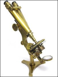 R. & J.Beck, London and Philadelphia, #10679, The Improved National Binocular Microscope, c. 1882