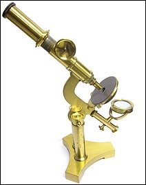 J. B. ALLEN, Springfield Mass., Early American monocular microscope, c. 1858