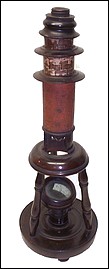 Nuremberg toy Culpeper style microscope. c. 1800 signed IM.
