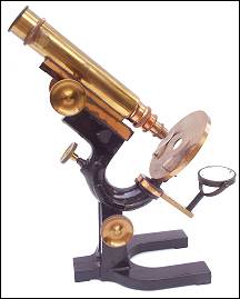 Bausch & Lomb Optical Co., patent Jan. 21, 1879, #4819. Student model microscope with Wale li
