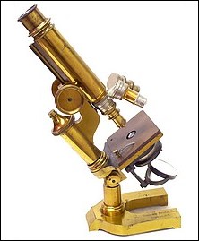 Gundlach Optical Co., Rochester, N.Y. Continental style microscope, c. 1895