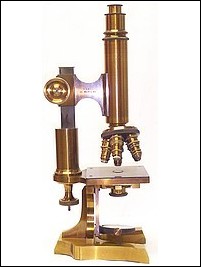 English Drum Microscope c. 1850 with rack and pinion focusing