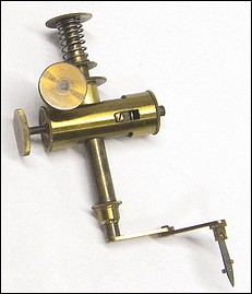 Mechanical Finger for use with a microscope. Invented by the diatomist Hamilton Lanphere Smith in 1866