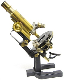 Carl Zeiss, Jena No. 51081. The Model IIIE microscope with large mechanical stage, c. 1910
