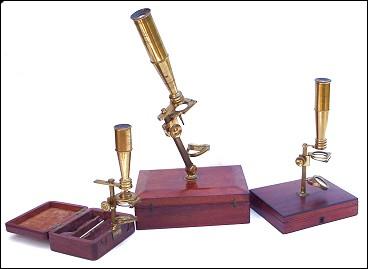 Group of Cary type microscopes c. 1830-1840