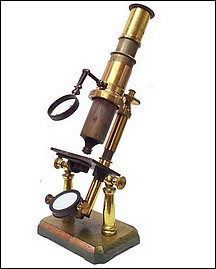 Double pillar French microscope c. 1875