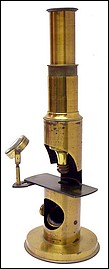 French Drum Microscope, c. 1865. Trade Label of James Foster Jr., Mathematical & Philosophical Instrument Maker, Cincinnati