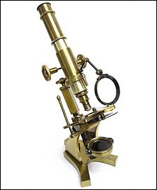 Imported French microscope with Varley stage, c.1870