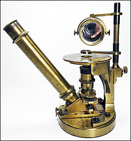 nachet, 17 rue st. severin, paris. the nachet-smith inverted chemical microscope, c. 1885