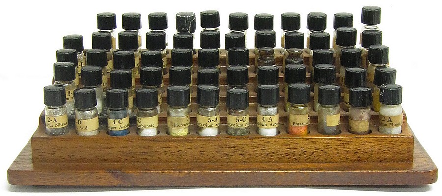 Eimer & Amend, New York. Reagents for Chemical Microscopy, Shillaber Model Set II, c. 1930