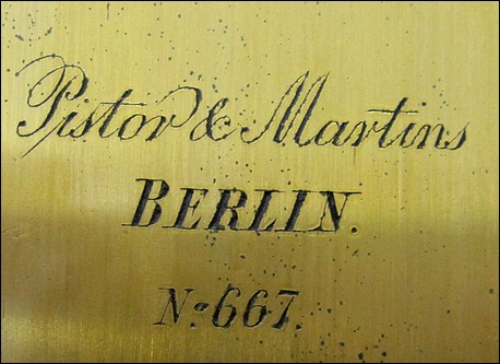 Pistor  &  Martins, Berlin, No. 667. Monocular microscope: c.1860