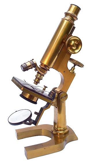 L. Schrauer, Maker, New York. Continental style monocular microscope, c.1892 