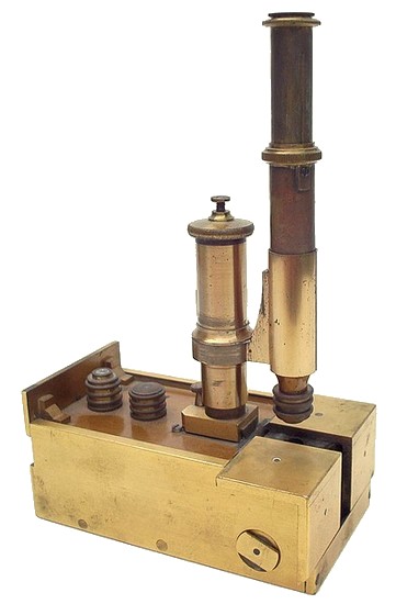 Nachet Opticien, rue Serpente 16, Paris. Pocket microscope, c. 1853