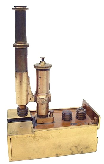 Nachet Opticien, rue Serpente 16, Paris. Pocket microscope, c. 1853