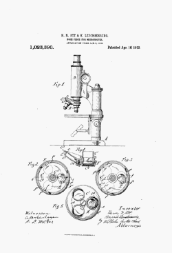 microscope patent: US1023390
