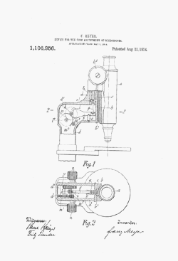 microscope patent: US1106956