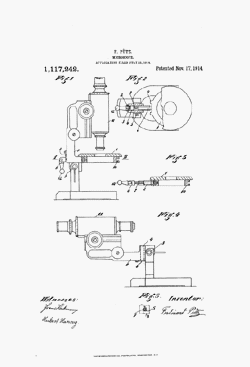 microscope patent: US1117242