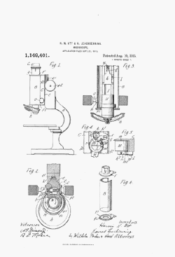 microscope patent: US1149401