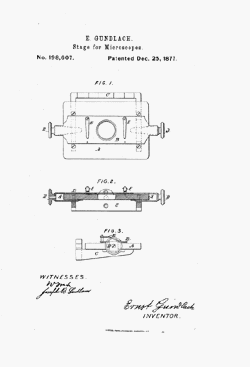 microscope patent: US198607