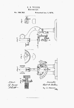 microscope patent: US198782