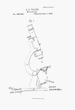 microscope patent: US198783