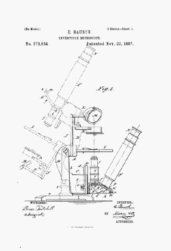 microscope patent: US373634