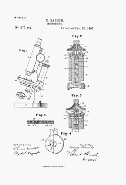 microscope patent: US577344
