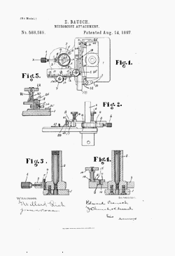 microscope patent: US588689