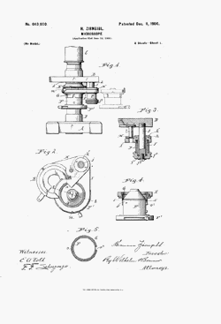 microscope patent: US663650