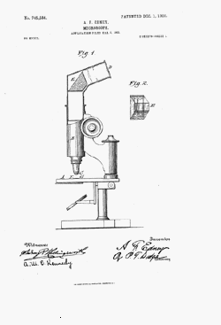 microscope patent: US745584
