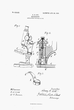 microscope patent: US829422
