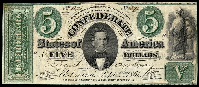 5 dollar confederate note