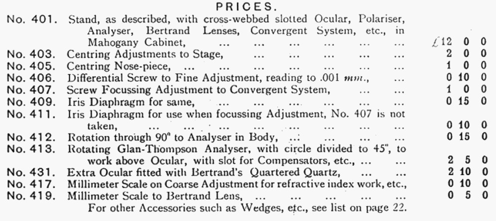 J. Swift & Son, London, #14790. The Advanced Student's Petrological Microscope, c. 1908