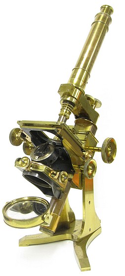 A. Ross, London #599. Large No.1 Bar-limb Microscope by Andrew Ross, c. 1855