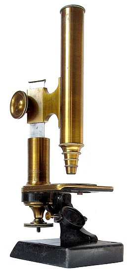 C. Kellner in Wetzlar, Belthle & Rexroth, No. 280, c. 1859. The microscope of Louis Bauer, MD (1814-1898)