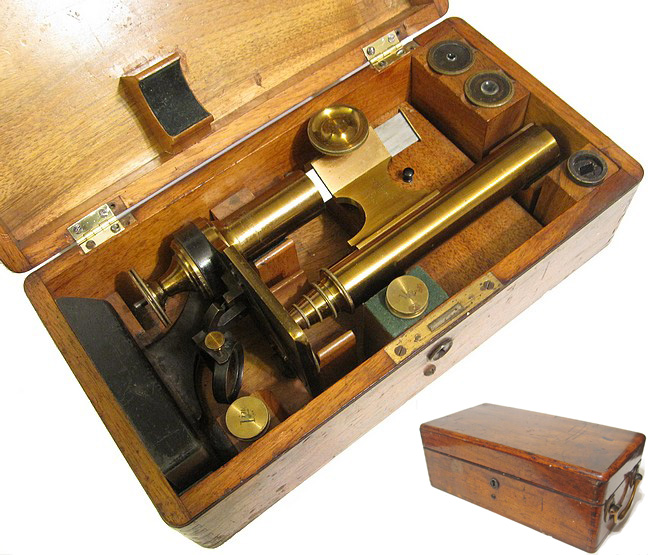 microscope stored in the case