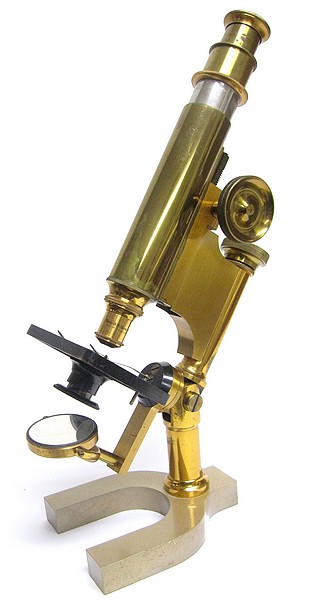 Bausch & Lomb Optical Co. The Harvard Model Microscope with inclination and rack and pinion