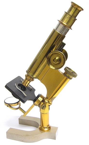 Bausch & Lomb Optical Co. The Harvard Model Microscope with inclination and rack and pinion