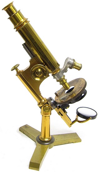 Bausch and Lomb Optical Co., Rochester NY. Early version of the Investigator model microscope, c. 1880