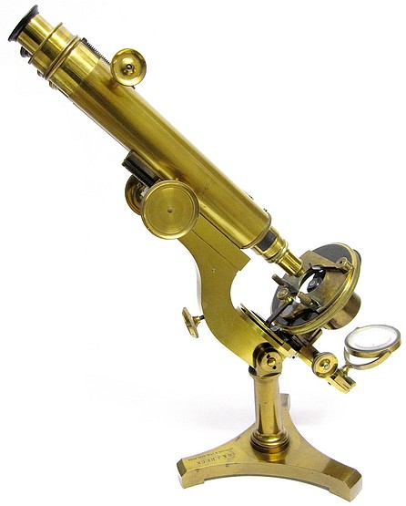 R. & J. Beck, London and Philadelphia, #10679. The Improved National Binocular Microscope, c. 1882