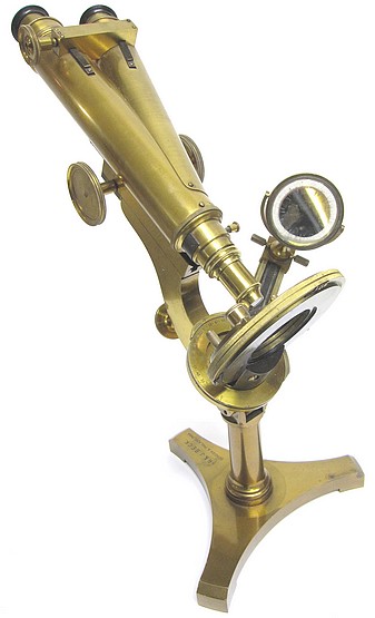 R. & J. Beck, London and Philadelphia, #10679. TheImproved National Binocular Microscope, c. 1882