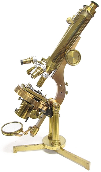 R. & J. Beck, 31 Cornhill, London, #6251. The Large Best Portable Binocular Microscope, c.1872