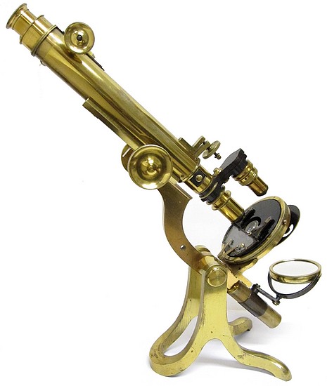 Henry Crouch, London, #942. Student's Binocular Microscope. c. 1875
