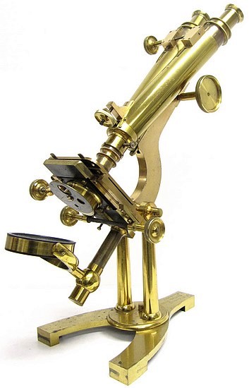 J.B. Dancer Optician No. 371 Manchester. Wenham binocular microscope, c. 1863