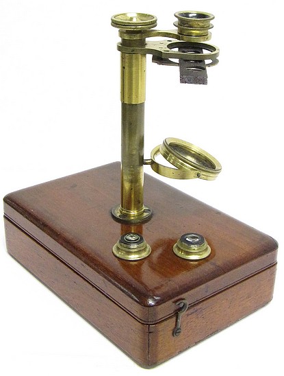 Case mounted English Botanical Microscope, c. 1840