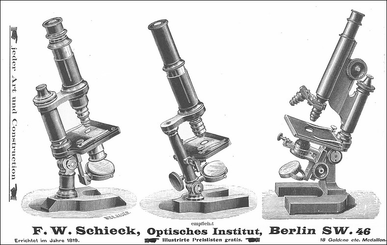 F.W. Schieck microscopes