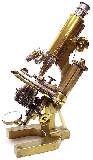 Bausch & Lomb Optical Co. New York, Rochester NY, Chicago. Serial number 27818. "The Grand" Continental Model Microscope DDS c. 1898