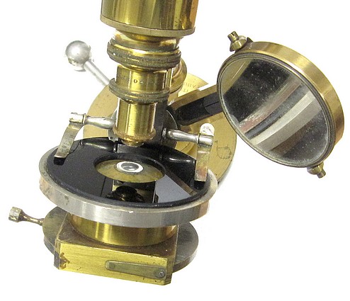 Griffith Club Microscope arranged for above stage illumination